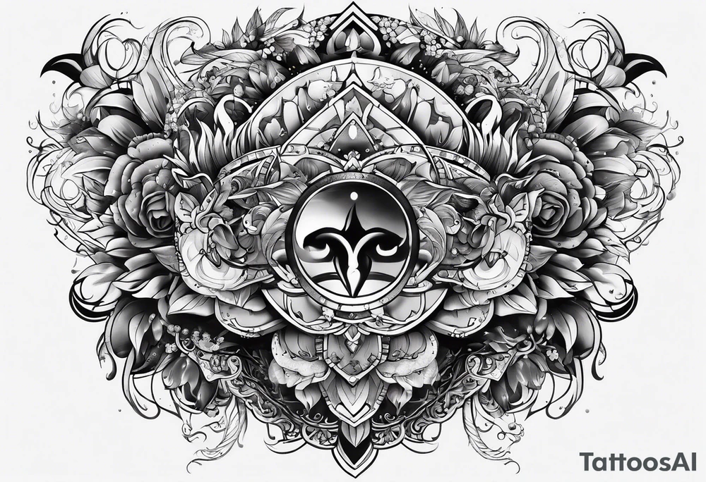 Chest tattoo only on one side of the chest tattoo idea