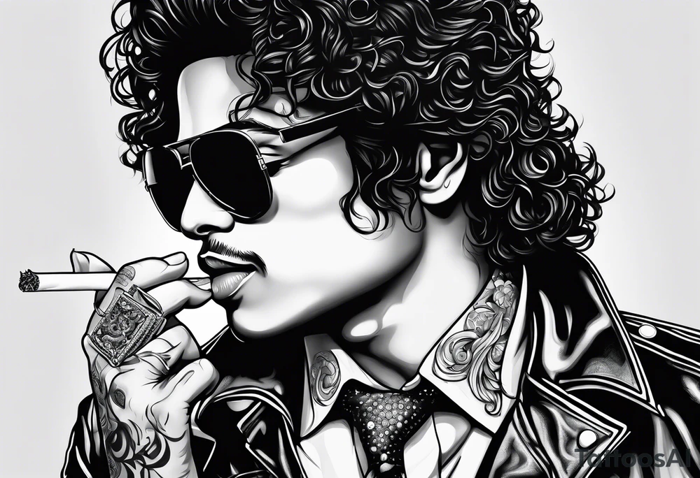 micheal jackson smoking cigarette tattoo idea