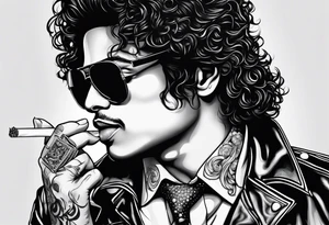 micheal jackson smoking cigarette tattoo idea