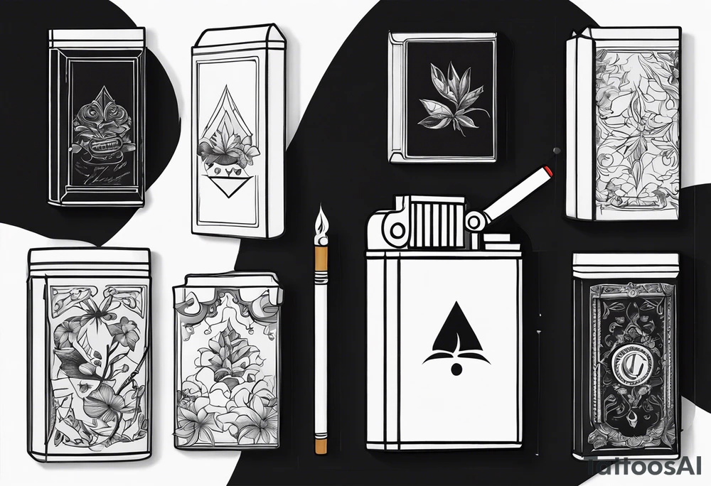cigarettes box tattoo idea