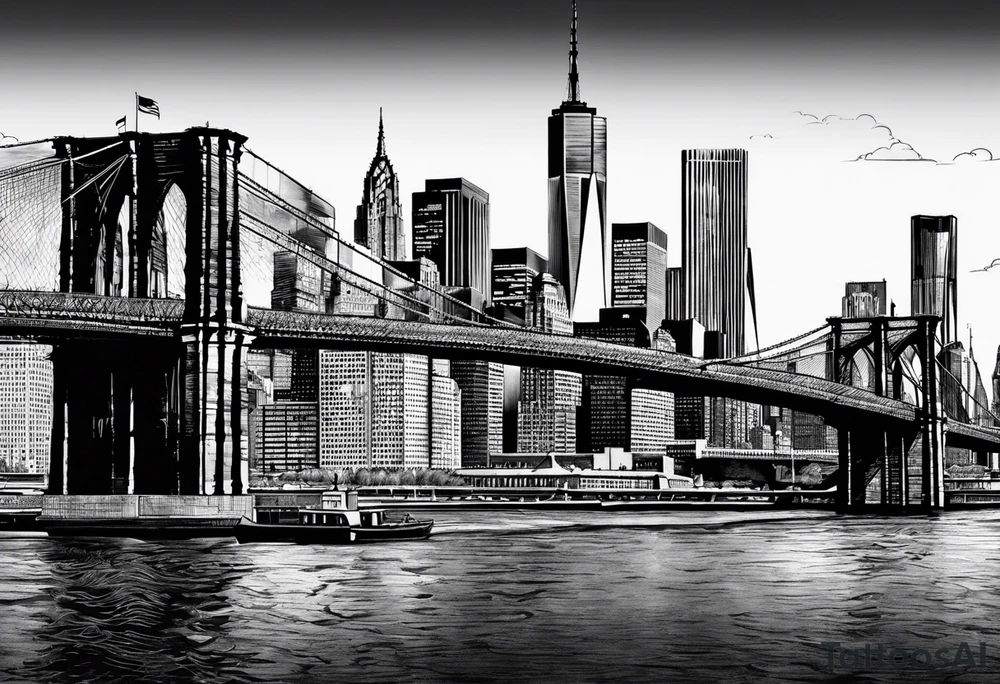 Brooklyn skyline tattoo idea