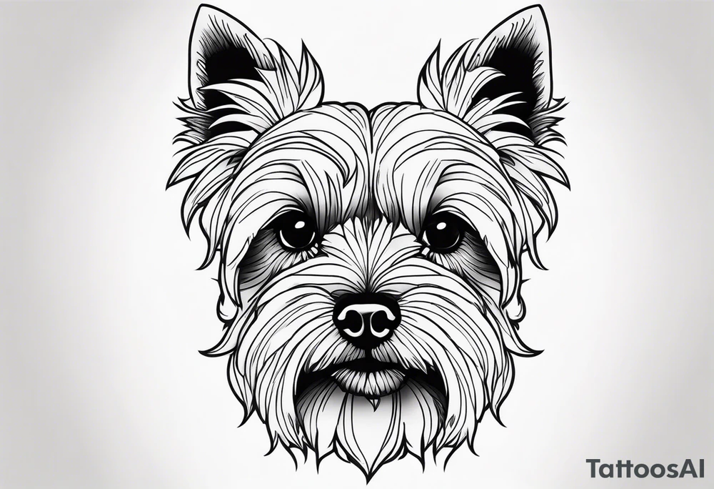 yorkie terrier tattoo idea