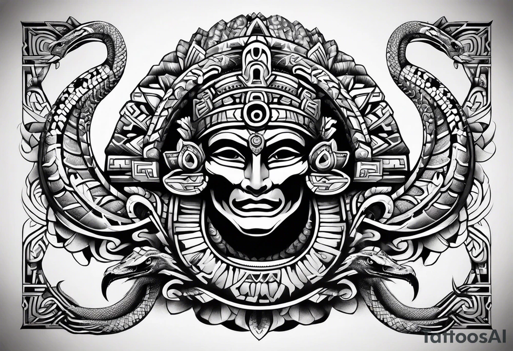 Aztec snake tattoo idea