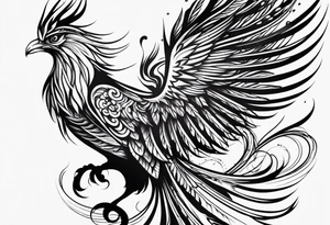 Small phoenix tattoo idea