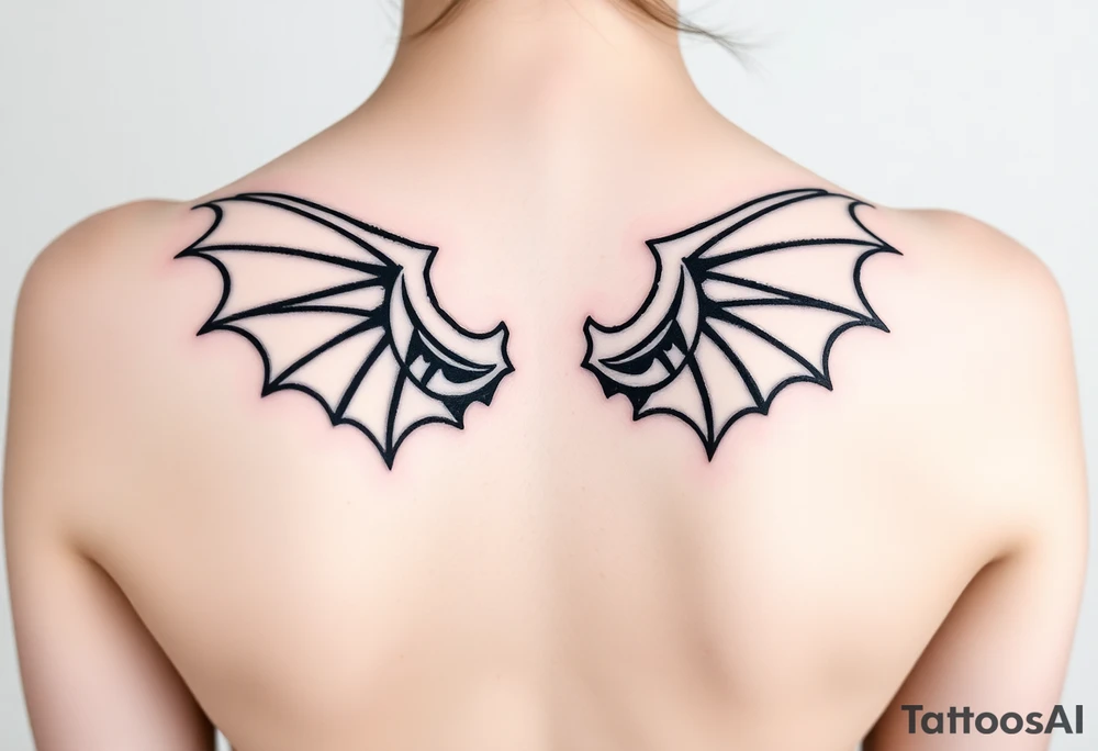 Dragon wings tattoo idea