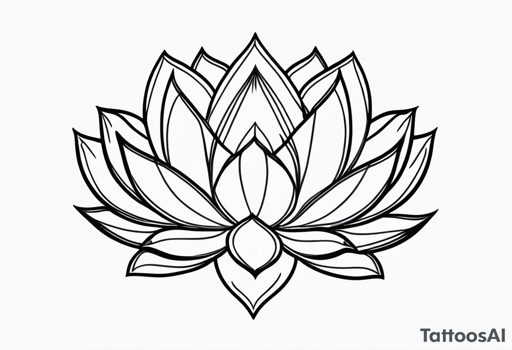 white lotus flower line tattoo tattoo idea