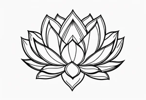 white lotus flower line tattoo tattoo idea