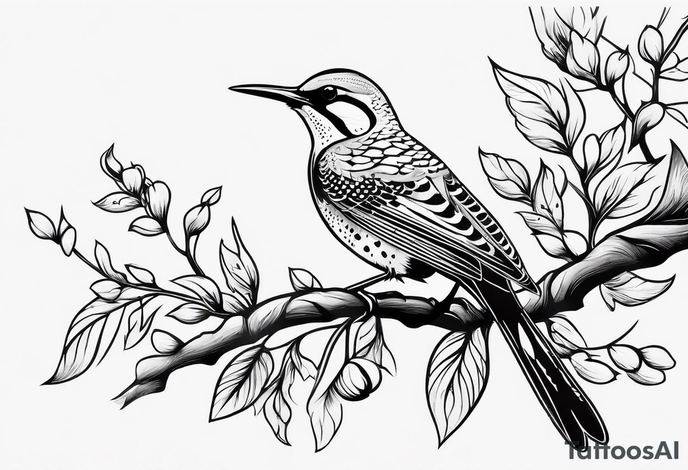 Flicker bird with baby tattoo idea