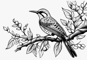 Flicker bird with baby tattoo idea