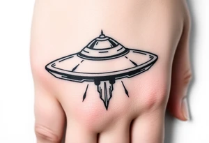 Small UFO tattoo idea