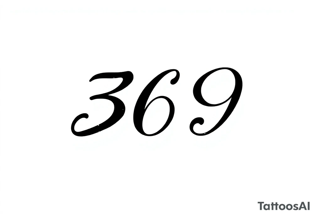 369 tattoo idea