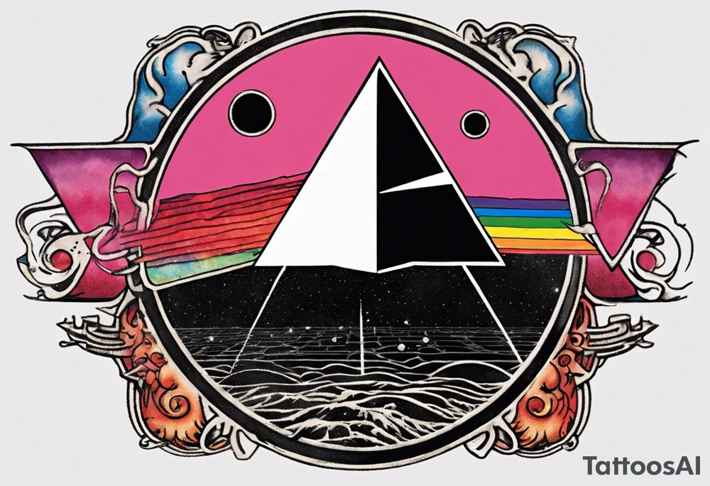 Pink Floyd album cover dark side of the moon. Gay pride tattoo idea