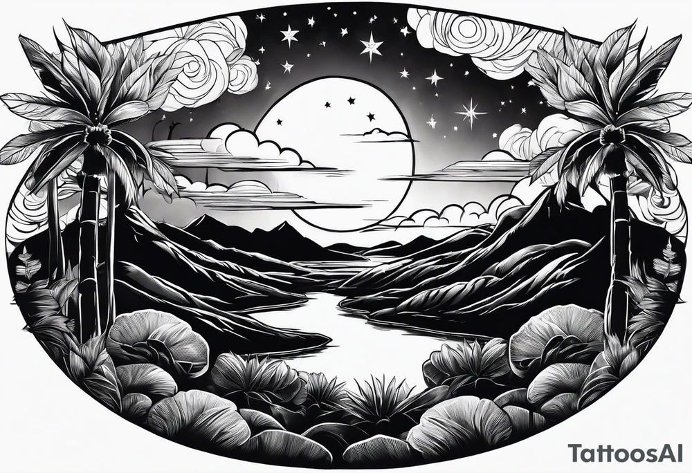 Night sky tattoo idea