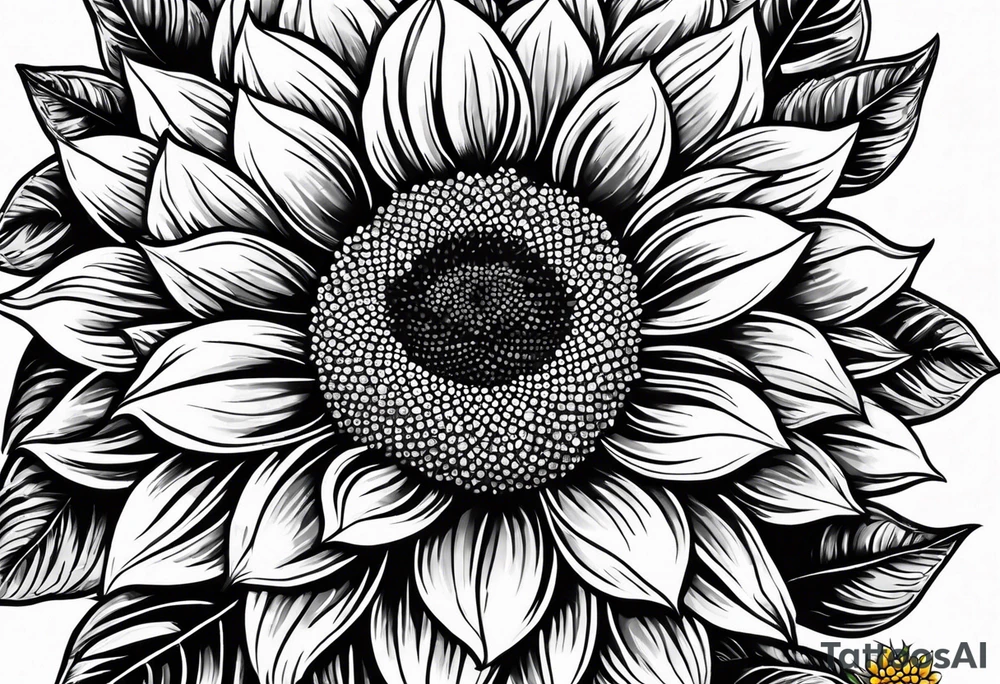 The word Delanie and incorporate a sunflower tattoo idea