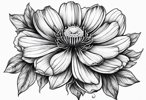 cosmos flower tattoo idea