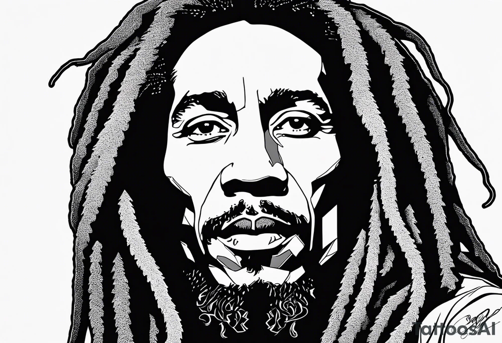 Bob Marley with lion tattoo idea