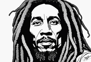 Bob Marley with lion tattoo idea