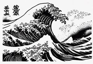A single tattoo of The great wave off kanagawa tattoo idea