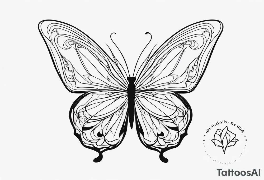 Uma borboleta delicada tattoo idea