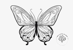 Uma borboleta delicada tattoo idea