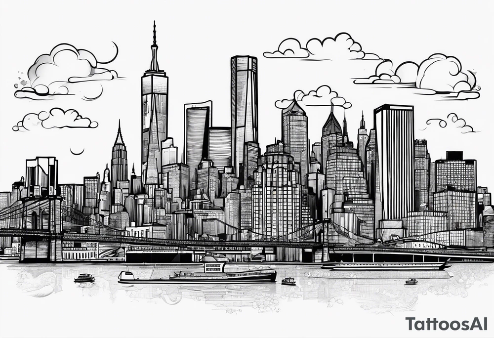 Brooklyn skyline tattoo idea