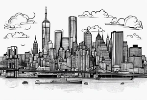 Brooklyn skyline tattoo idea