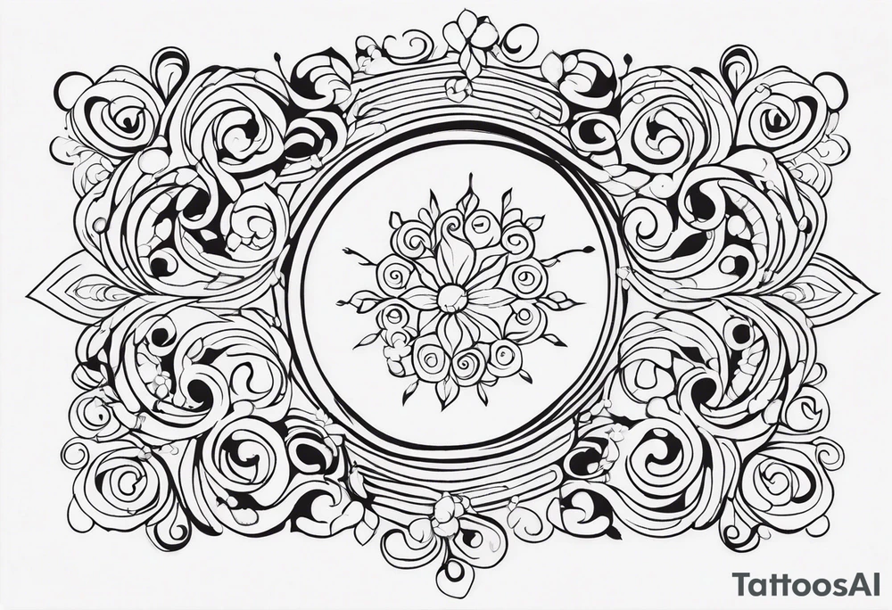 Swirls and whirls of lace tattoo idea