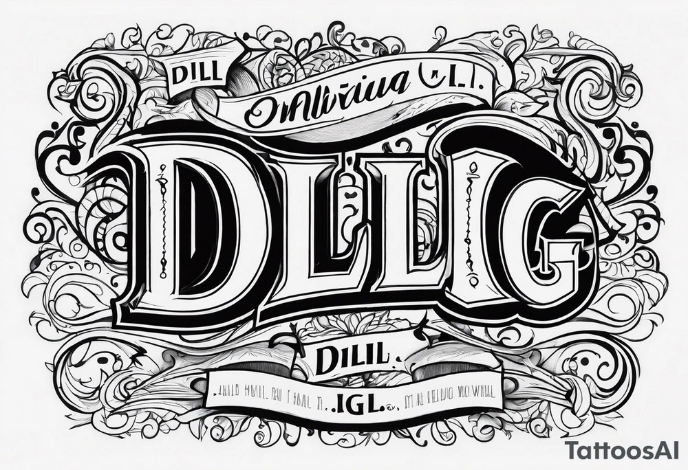 d.i.l.l.i.g.a.f. tattoo idea