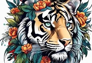 Nature and animals with a portrait tattoo idea