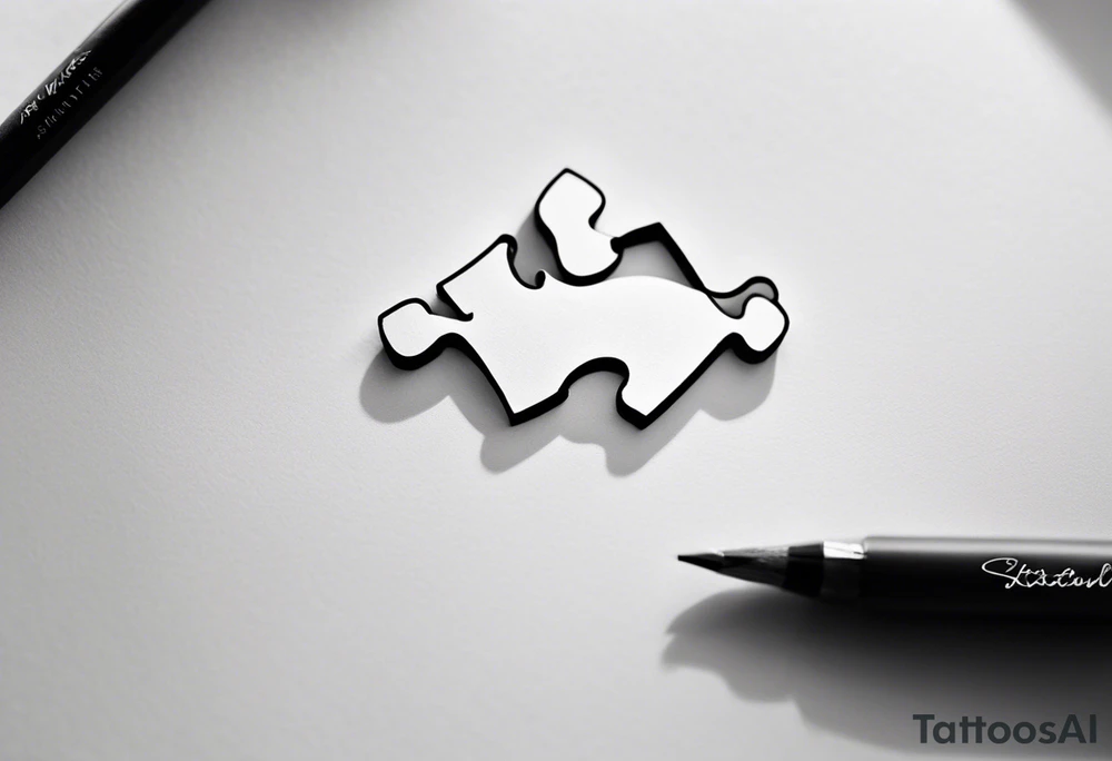 Puzzle Piece: A fine, clean outline with no shading, keeping the design light and elegant.
Handwritten Text: inside the puzzle piece, your sister’s words “to my favorite sister,” carefully preserving the integrity of her handwriting.
This will create a balanced, meaningful design that's simple yet full of emotion—perfect for a small ankle tattoo. tattoo idea