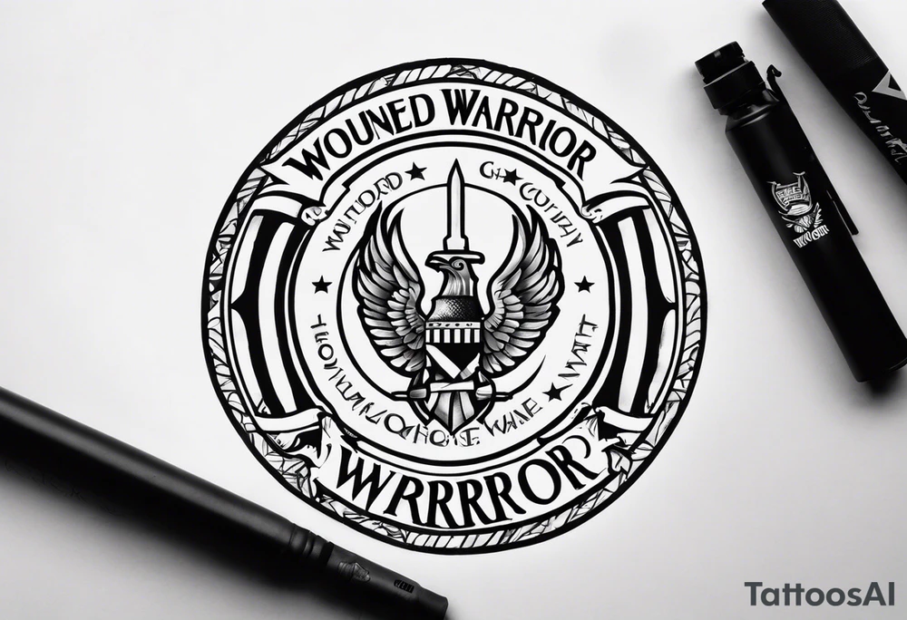 Wounded warrior tattoo idea
