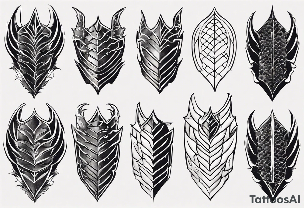 Dragon scale armor tattoo idea