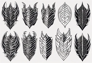 Dragon scale armor tattoo idea