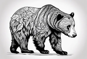 Standing snow bear tattoo idea