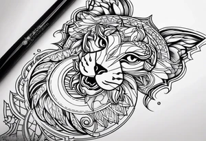 Scorpio and Leo mix tattoo idea
