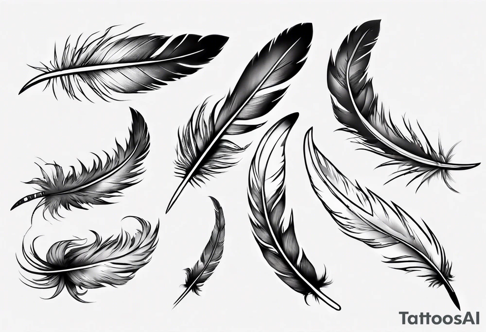 burning feather tattoo idea