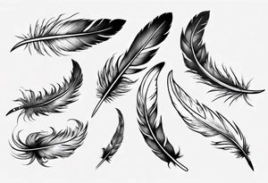 burning feather tattoo idea