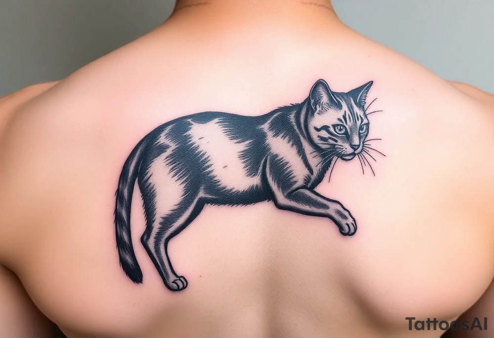 black cat tattoo idea