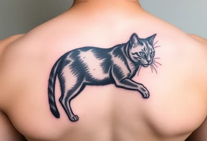 black cat tattoo idea