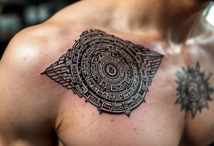 Aztec calendar tattoo idea