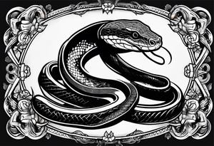 Black mamba Logo with black mamba snake wrapped around tattoo idea
