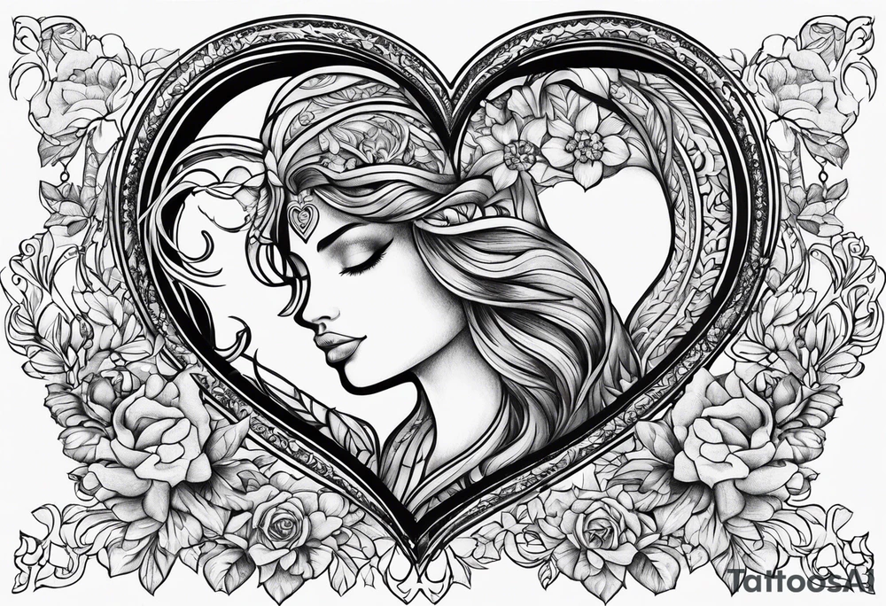 Amor fati with a heart tattoo idea