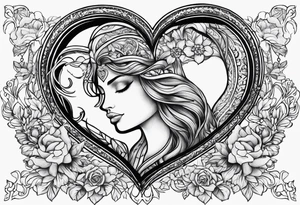 Amor fati with a heart tattoo idea