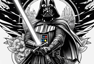 Makes an image that with lightsabers tattoo idea