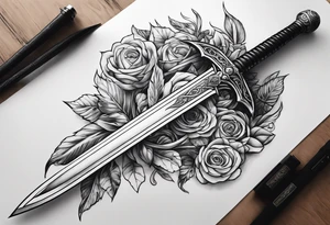 sword tattoo for back tattoo idea