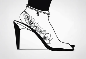 feminine ankle bracelet tattoo tattoo idea