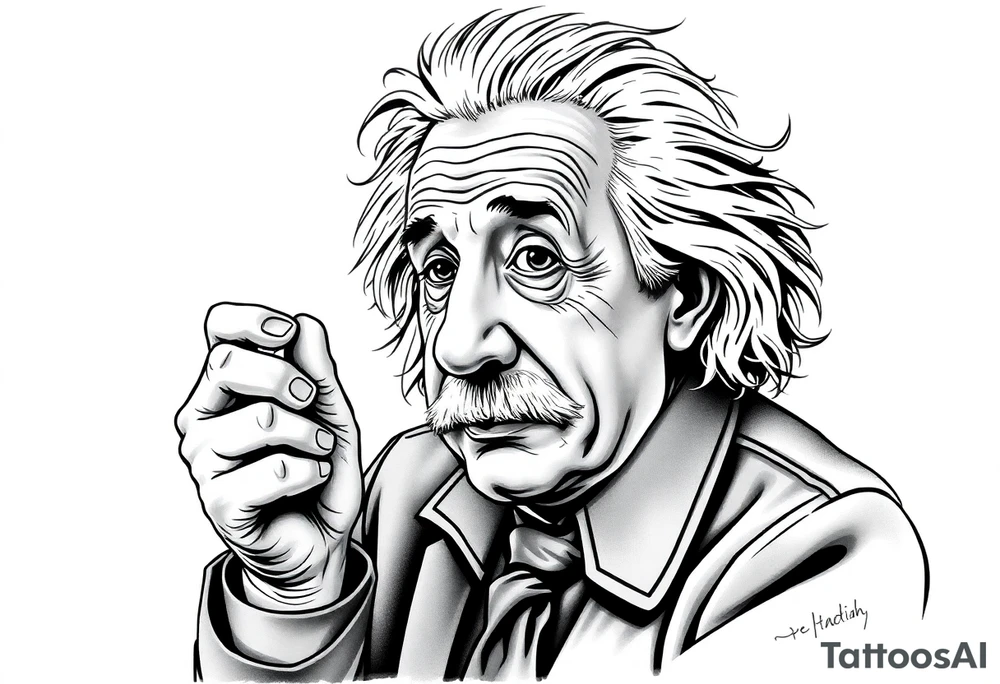 Einstein using at a bank tattoo idea