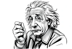 Einstein using at a bank tattoo idea