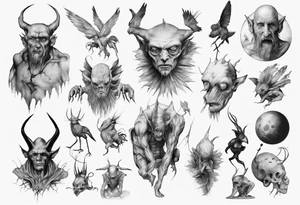 Creature-man tattoo idea