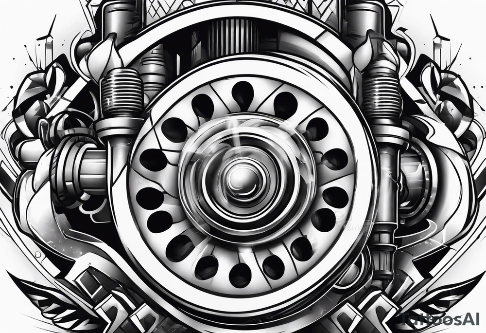 turbo,spark plug, mechanic tattoo idea